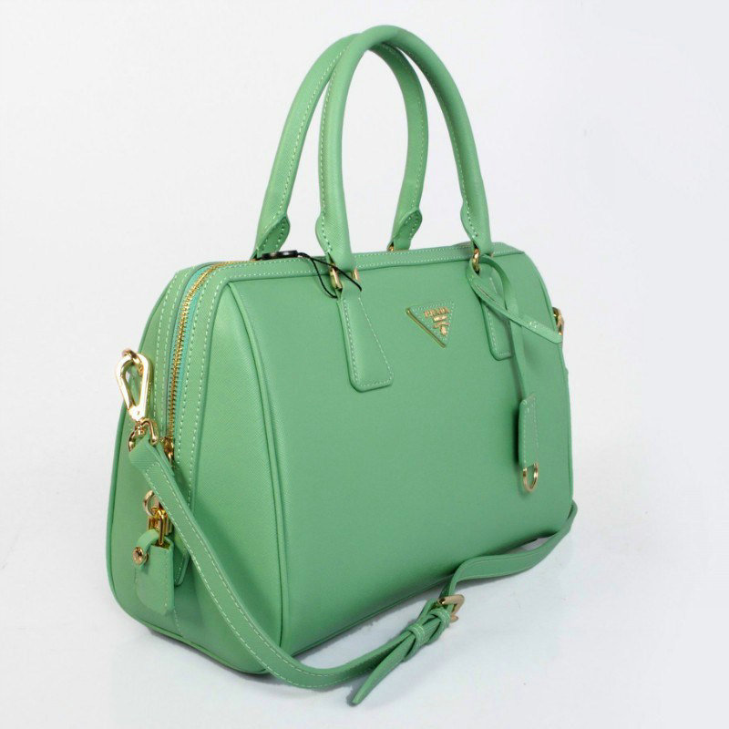 2014 Prada Saffiano Leather 32cm Two Handle Bag BL0823 lightgreen for sale - Click Image to Close